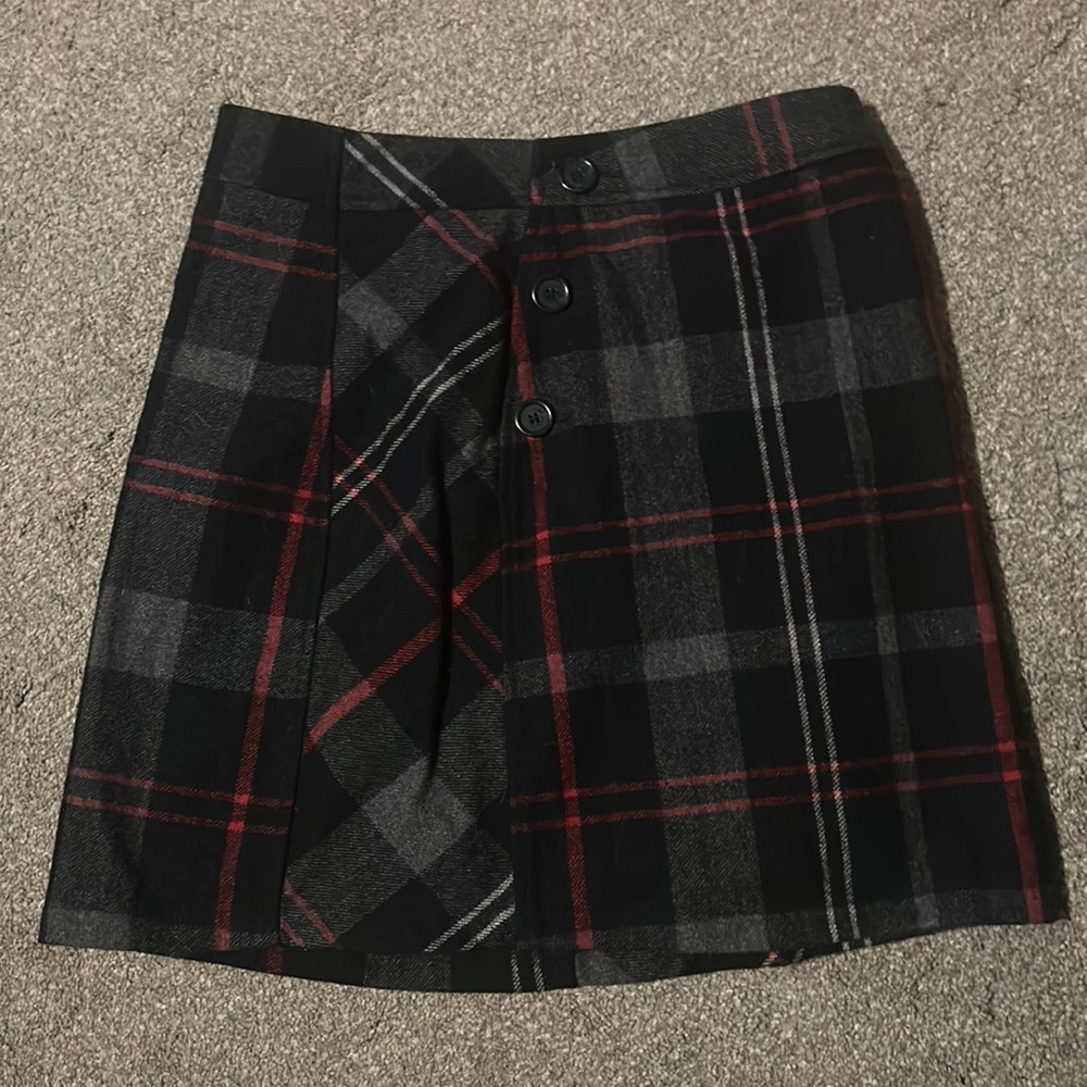 Gray and black woolrich skirt